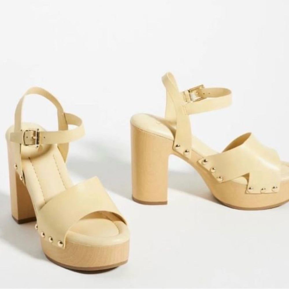 Elegant Cream Platform Sandals